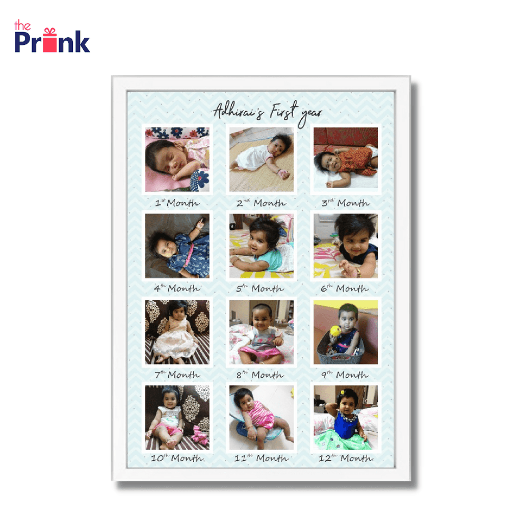 12 Month Baby Frame | Baby Gifts - The Prink