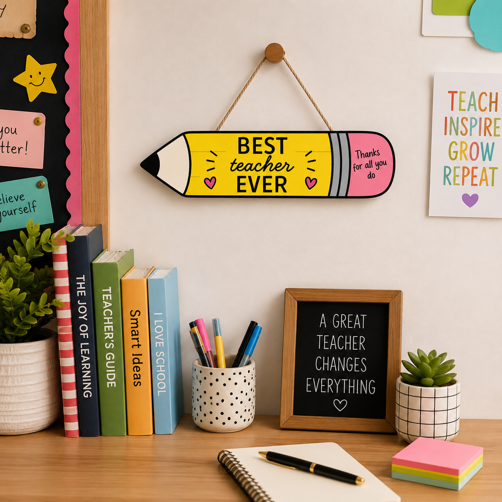Best Teacher Ever – Pencil Hanging Decor