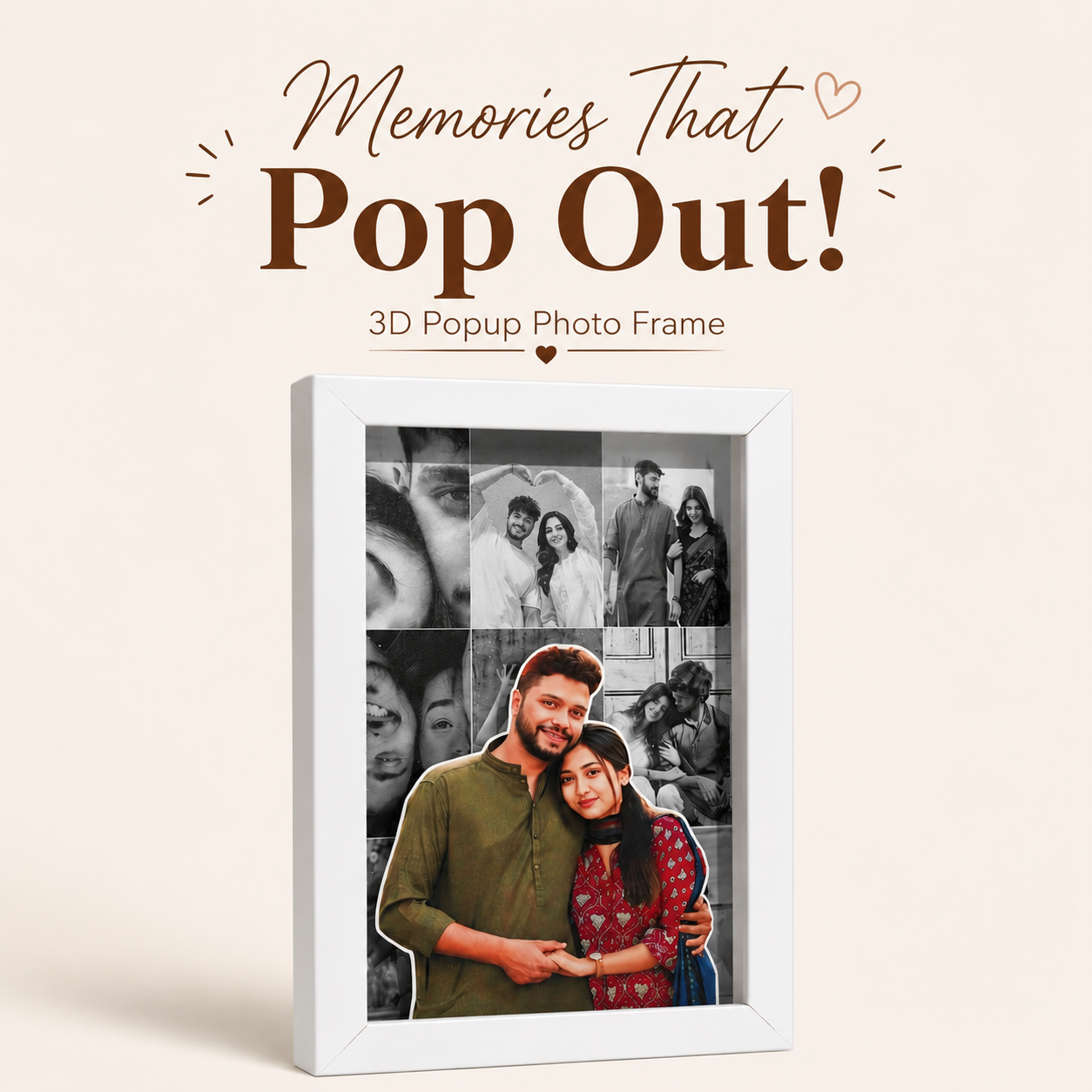 Pop Design Photo Frame Popup Photo Frame – Personalised Gift | The PrinkGifts for Couples