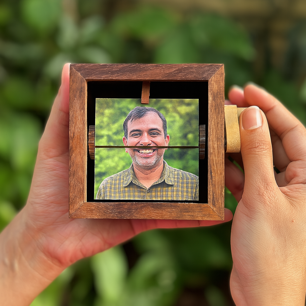 “Handcrafted father’s day photo flipbook gift idea”