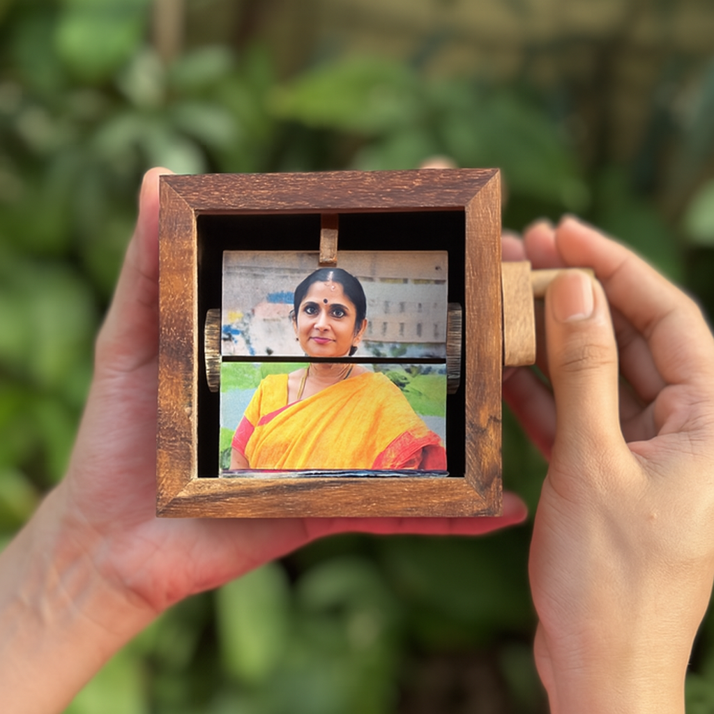 “Personalized flipbook photo box for mother gift idea”