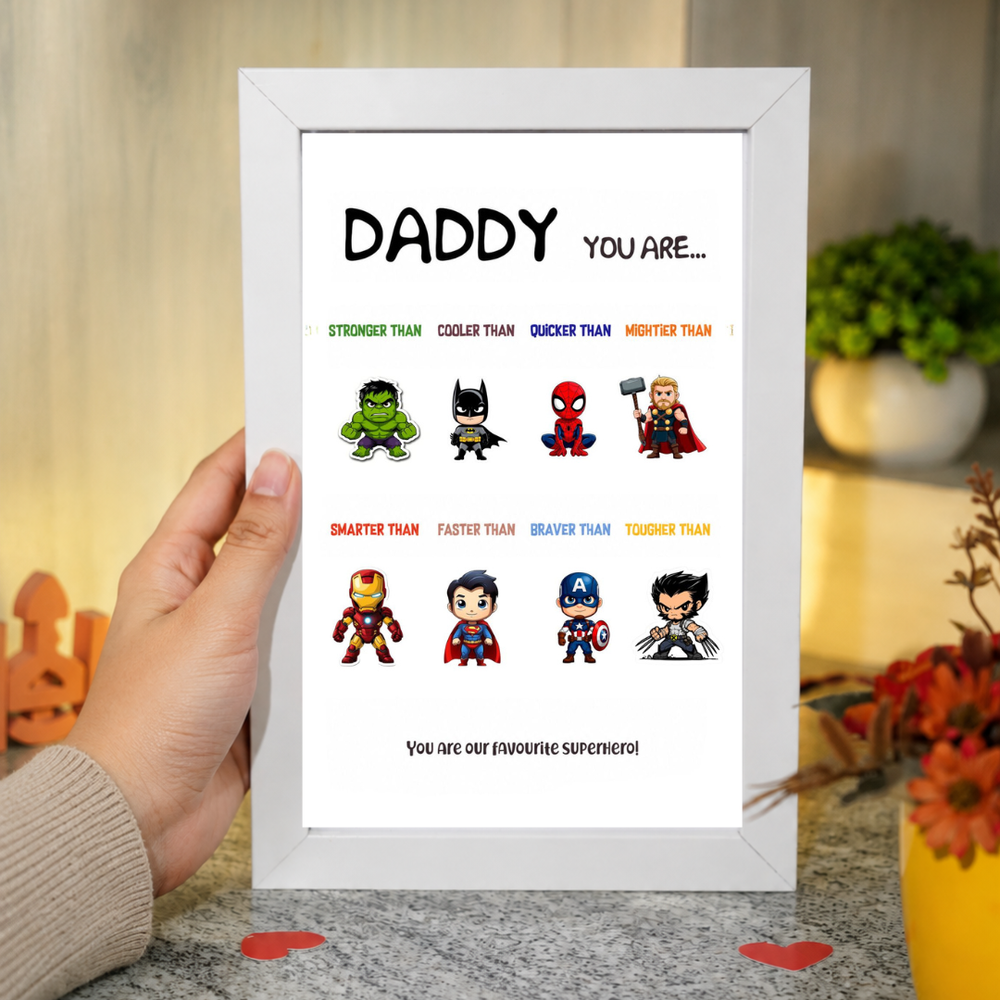 Superhero Dad Frame