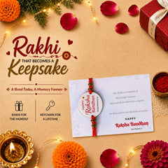 Personalised Rakhi Keychain — Rakhi Today, Keychain Forever