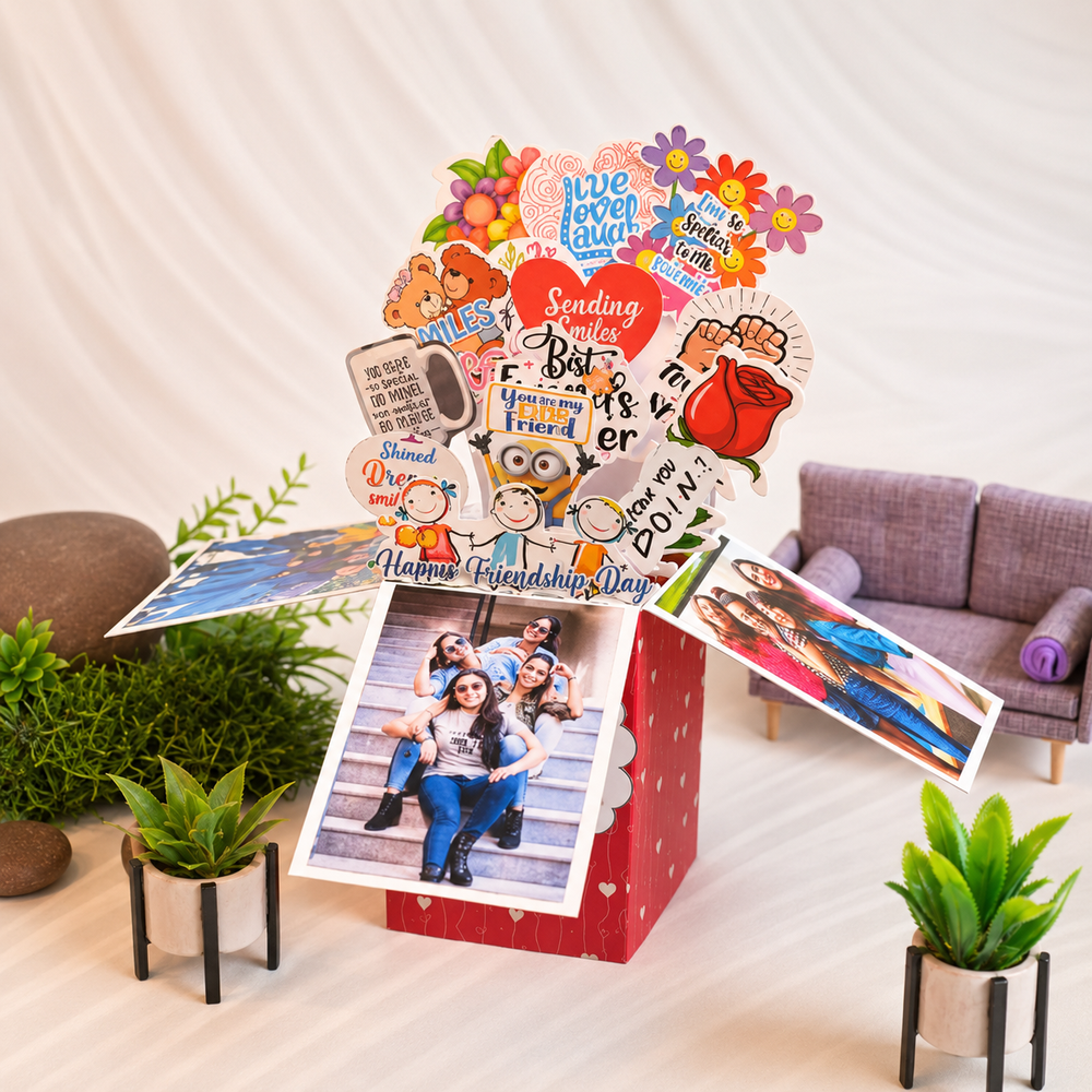 Friends Popup Bouquet Card
