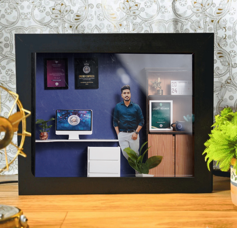 Office Workspace Miniature Frame